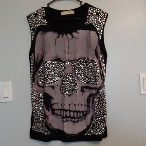 Women's Skull Embellished Shirt